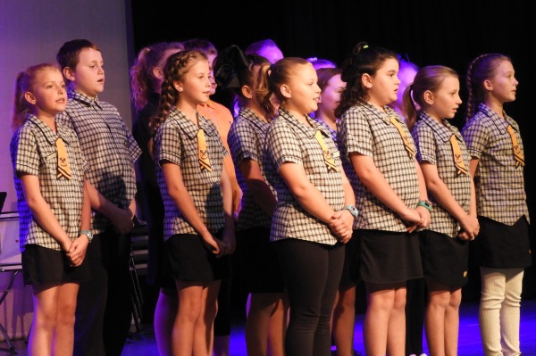 students singing in choir